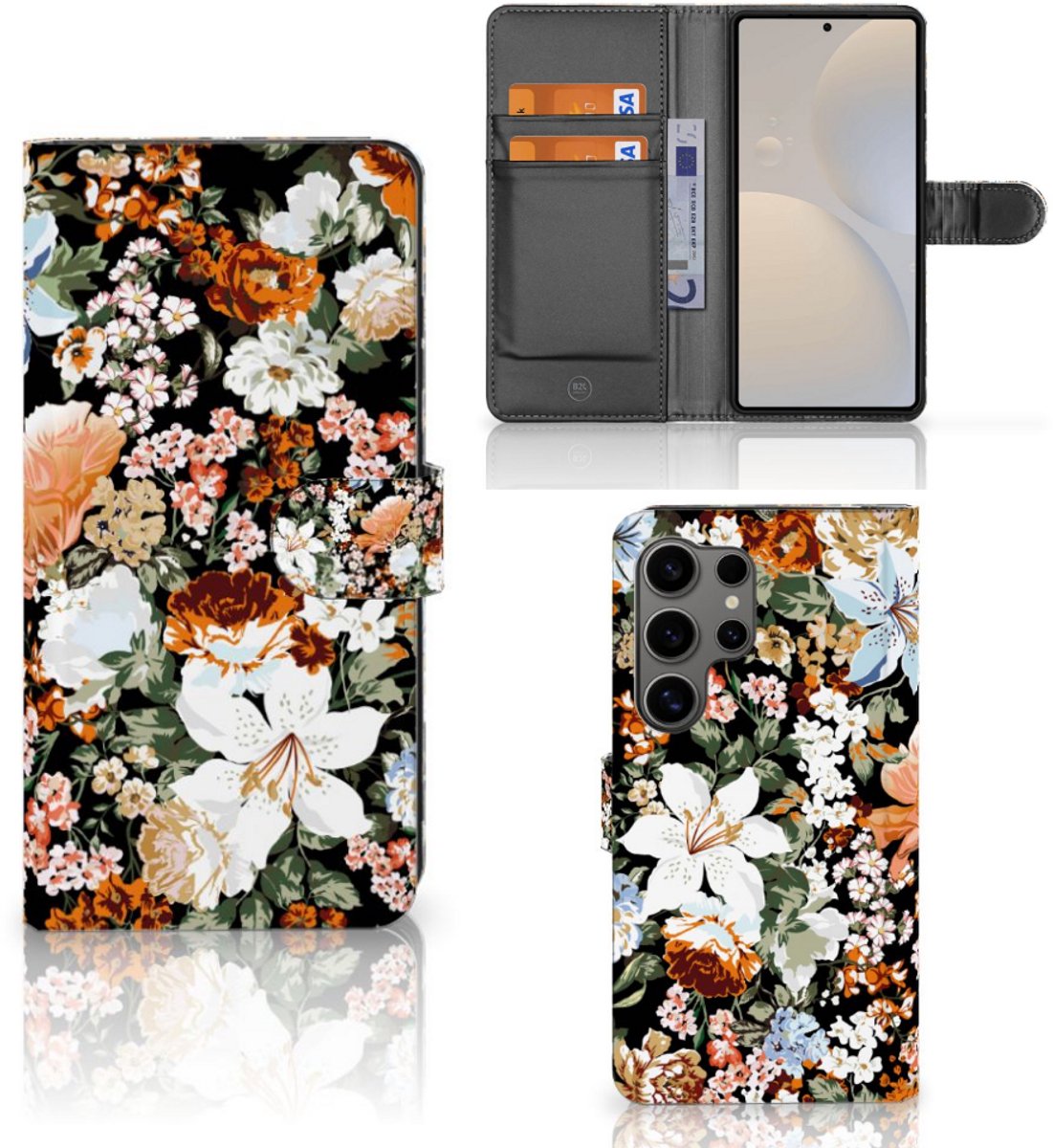 Hoesje voor Samsung Galaxy S25 Ultra Dark Flowers