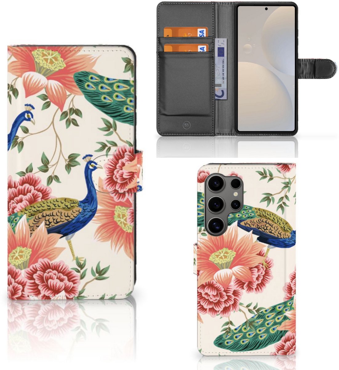 Telefoonhoesje met Pasjes voor Samsung Galaxy S25 Ultra IJsvogel