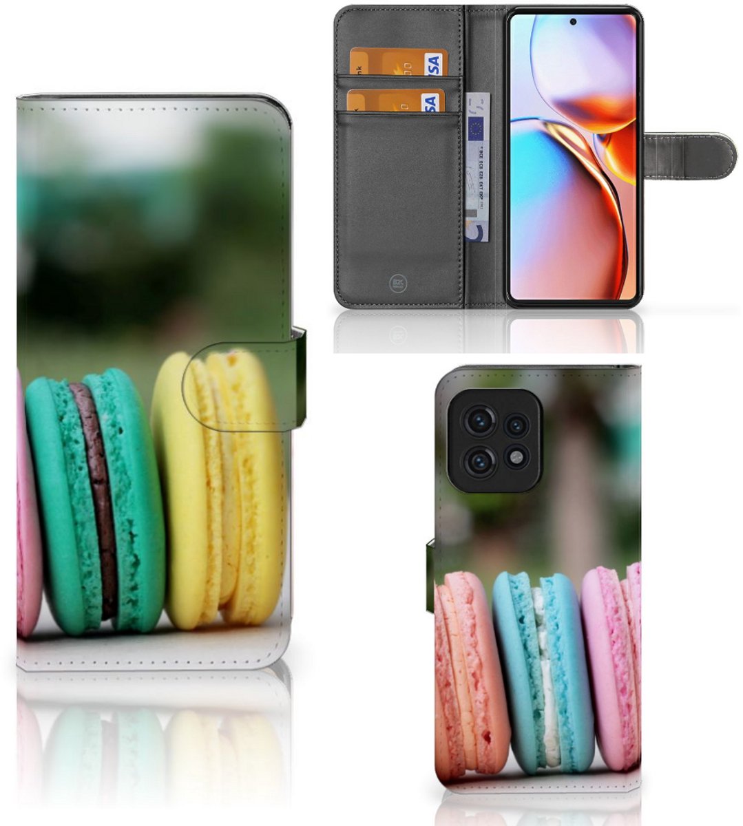 Motorola Edge 40 Pro Book Cover Macarons