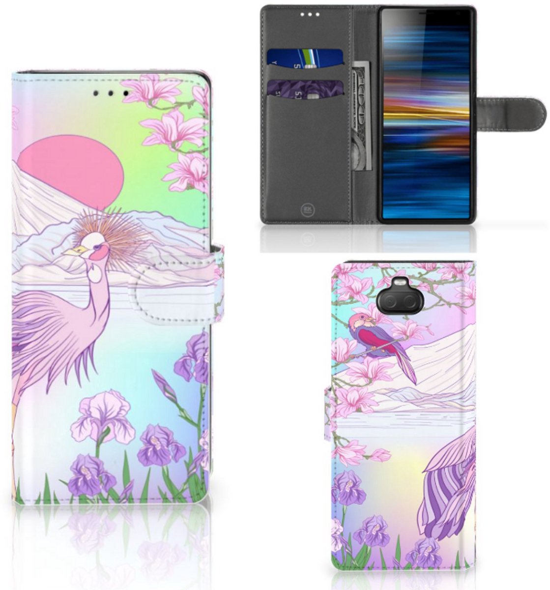 Sony Xperia 10 Telefoonhoesje met Pasjes Bird
