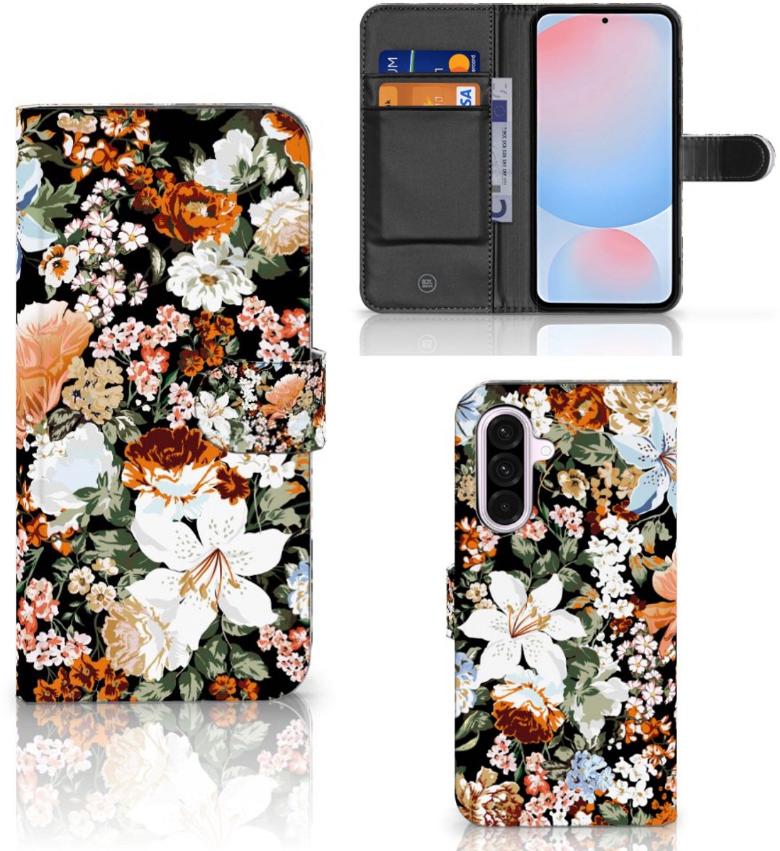 Hoesje voor Samsung Galaxy A56 Dark Flowers