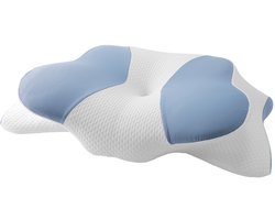 Vlinderkussen - Hoofdkussen Nekklachten - Memory Foam voor Nekklachten - Ergonomisch Hoofdkussen - Memory Foam - Kussen - Geschikt voor rug-, zij- en Buikslapers - Blauw
