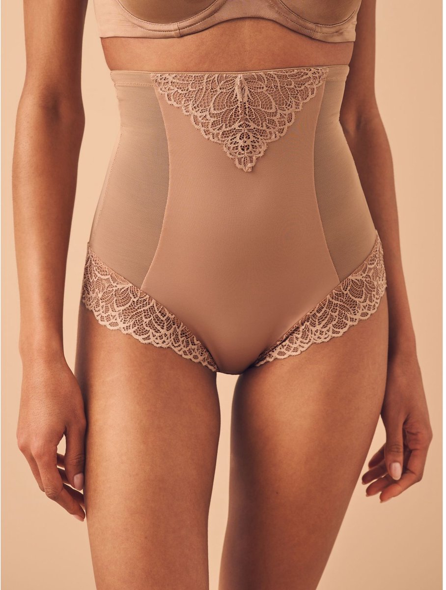 Next Dames - Vormgevende slip met stevige buikcontrole en superhoge taille - Huidkleur Neutral/Tan Brown
