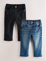 Next - Jongens - Set van 2 comfortabele stretch jeans met standaard pasvorm - Blauw
