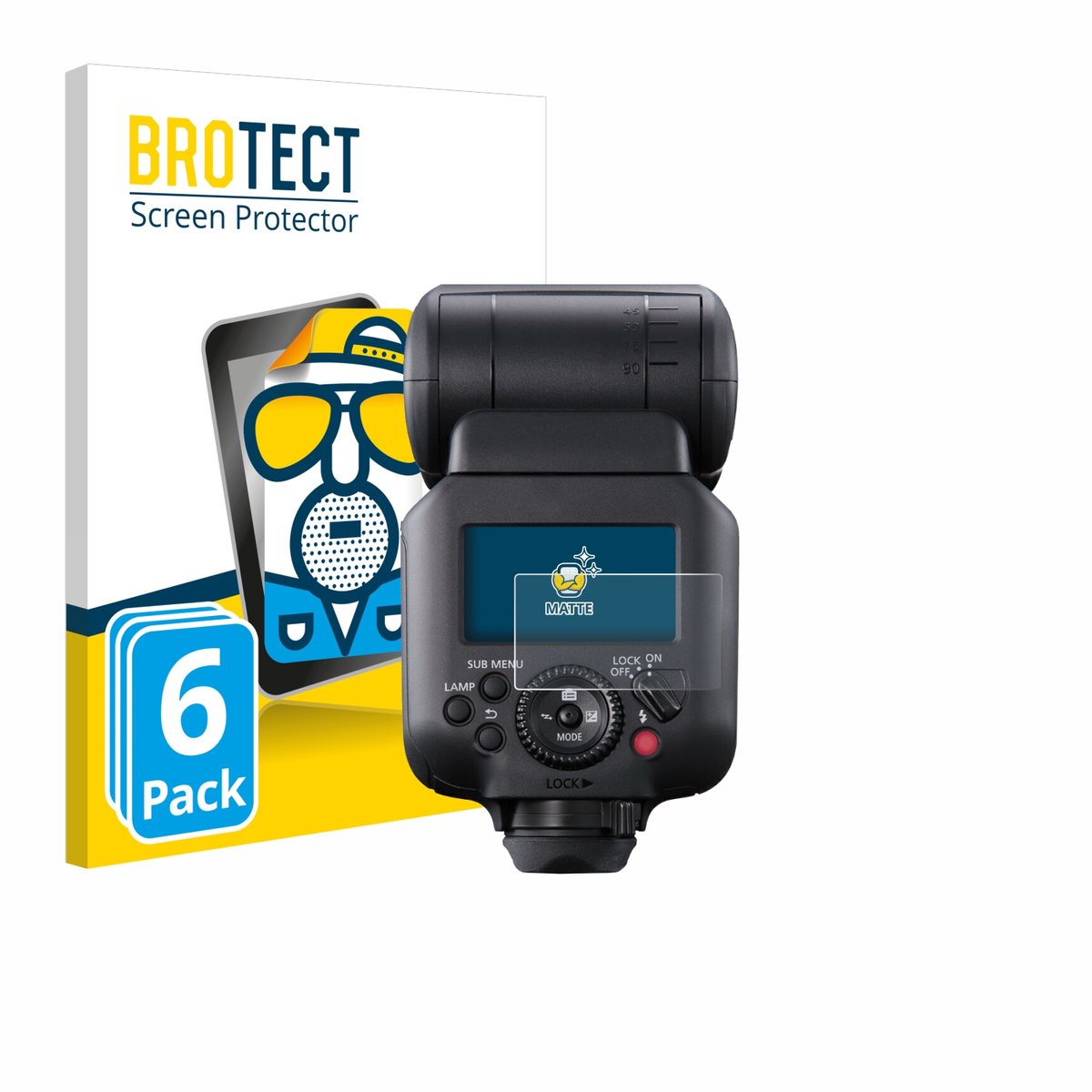 BROTECT - Screenprotector voor Canon Speedlite EL-5 - Folie Beschermfolie matte 6 Stuks
