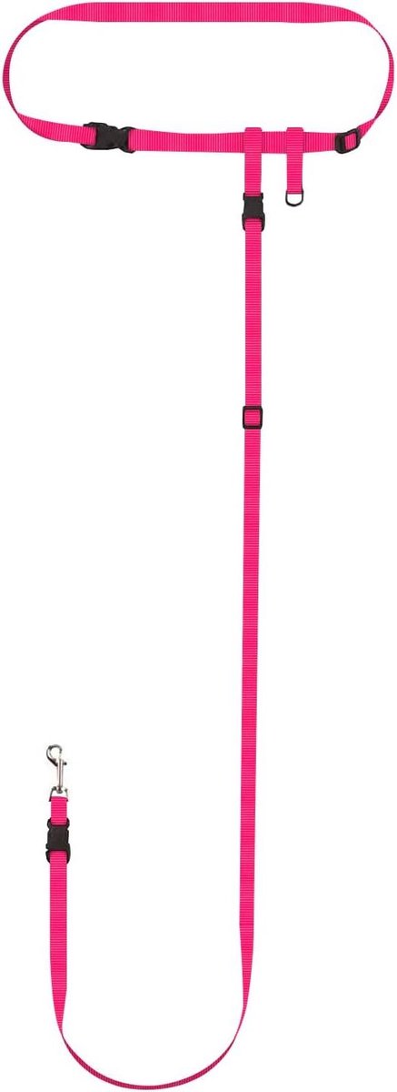 Handsfree Hondenriem - Verstelbare Hondengordel - Hardlopen met Hond - Snelontkoppelingsmechanisme - 36-60 inch lengte - Roze