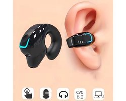Clip-On Bluetooth Oortje (Single Ear) – Draadloze Open-Ear Headset met Microfoon – Sport & Handsfree