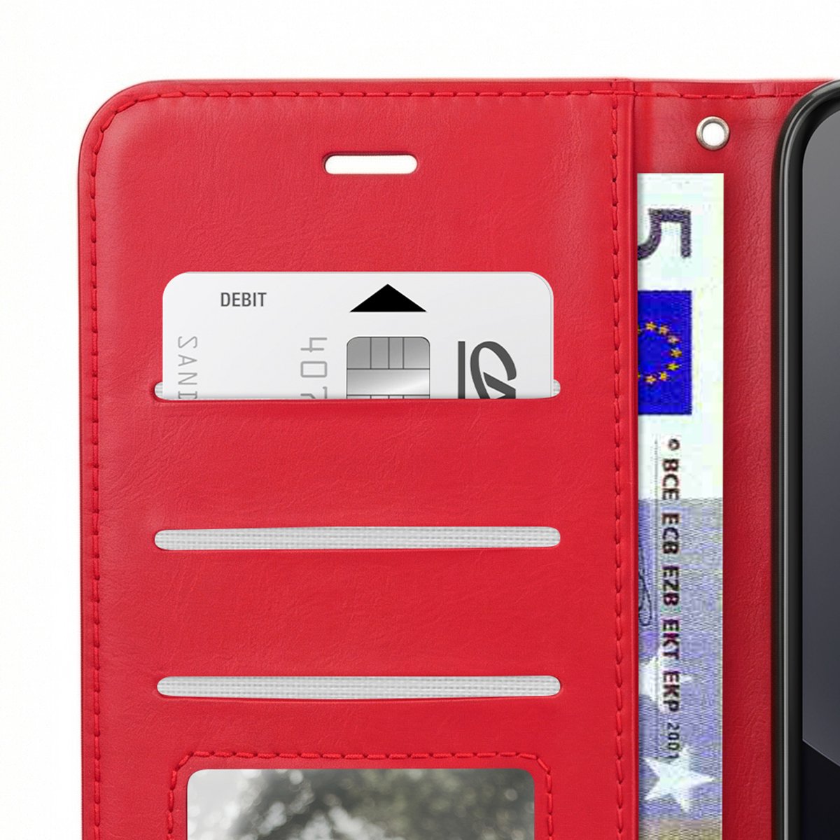 Mayaxess, Portemonnee Hoesje voor Redmi Note 15 Pro 4G met Polsband en Standfunctie, Rood