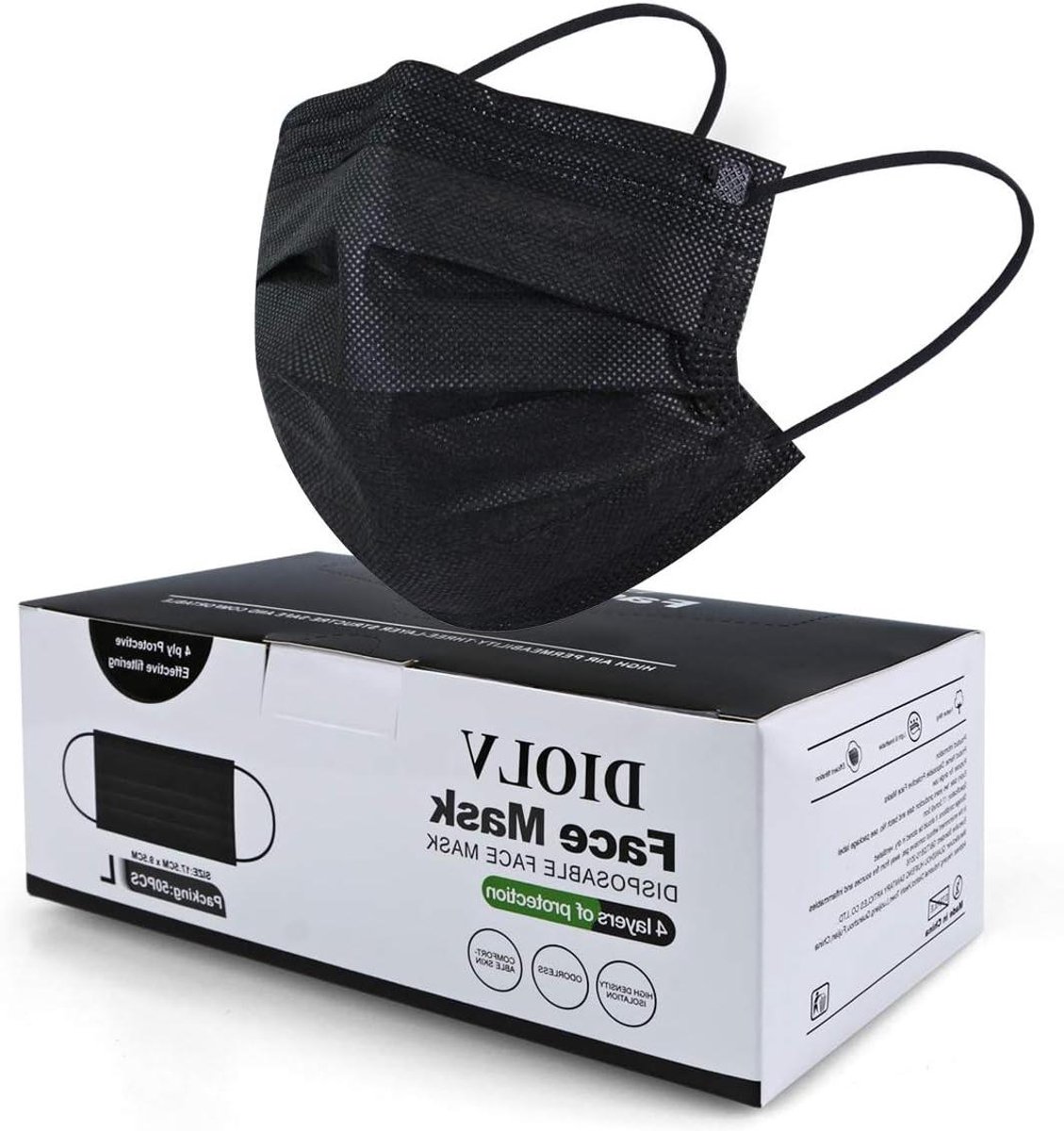 Masker houder - Verlengstuk oor - Comfortabel dragen - Verlicht druk - 10 stuks - Zwart