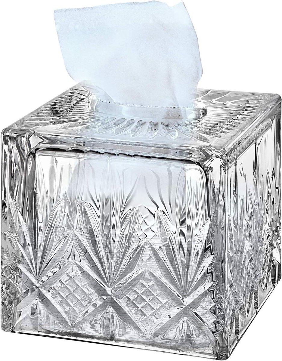 Tissuehouder - Zakdoos - Interieur Stijl - Kristal Constructie - 16.5 cm - Multicolor