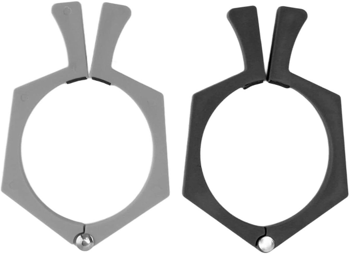 Sublimatie Cup Tang - Beker Verpakking Clip - Bekers Versieren - Verstelbare Antislip Siliconen - 2 Stuks - Zwart Grijs