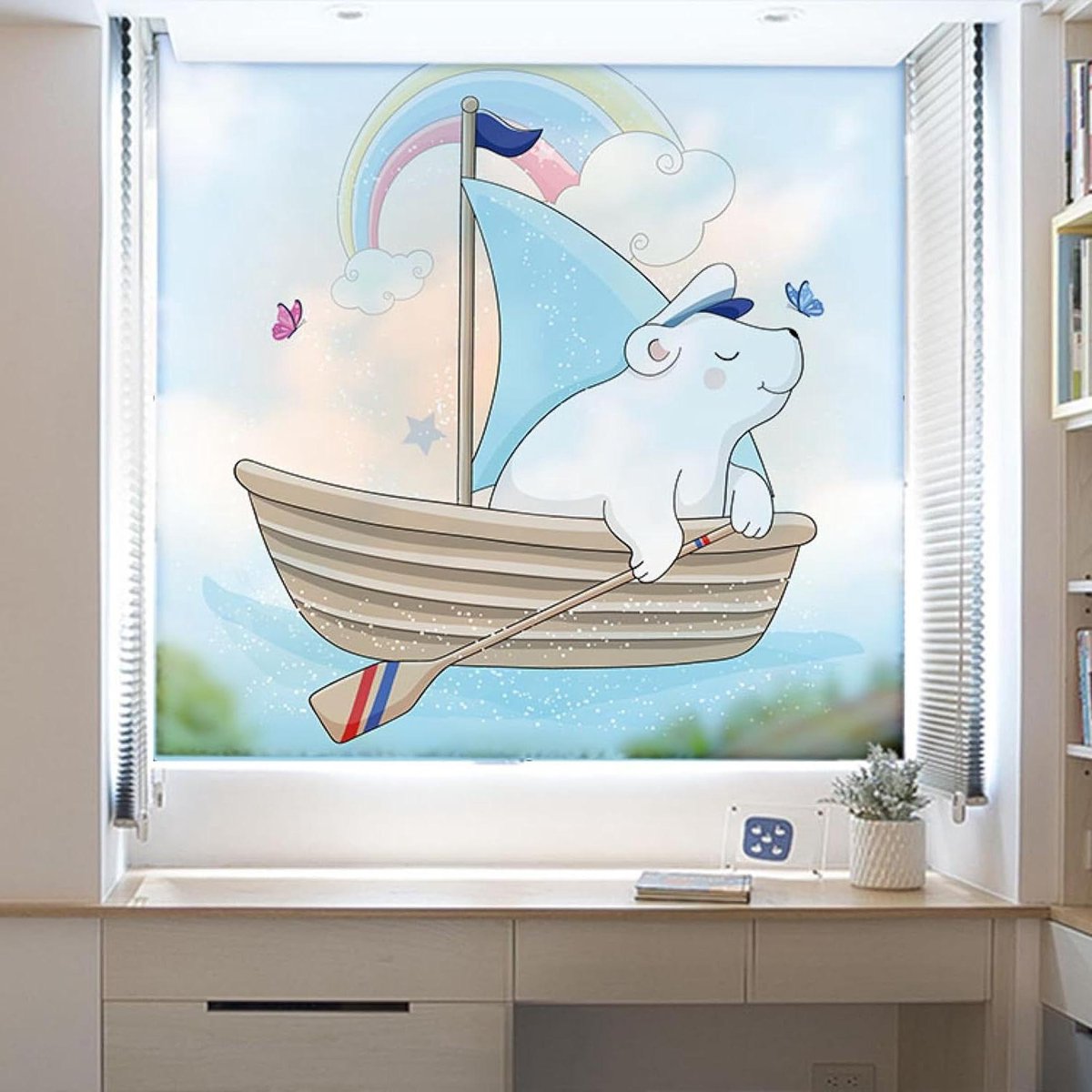 Raamfolie Decoratief - Glasfolie Inkijk - Privacy Creëren - UV Beschermend - 58x60 cm - On