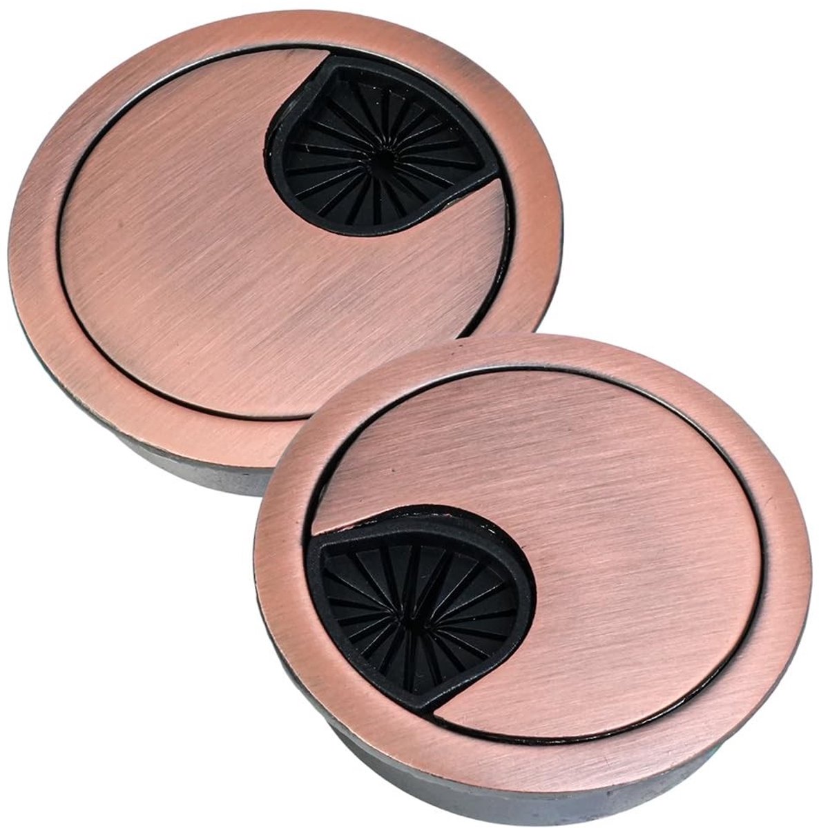 Dailygoods- Kabeldoorvoer 53mm - Ronde Kabelgatafdekking - Kabelmanagement - 2 Stuks - Robuust Metaal - Eenvoudige Montage