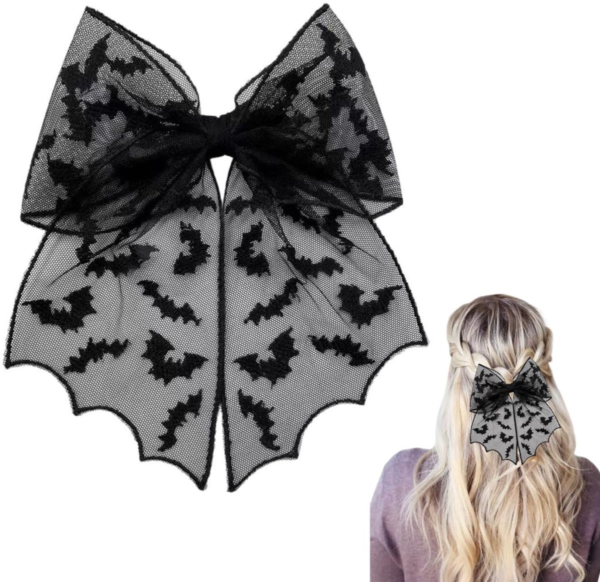 Dailygoods- Strikhaarspelden Halloween - Haaraccessoires Meisje - Antislip - Bruiloft - Verjaardag - Hoogwaardig Kant - Haaraccessoire