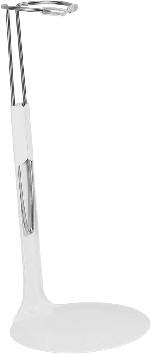 Poppenstandaard - Displayhouder Figuren - Poppen Presenteren - Verstelbare C-vorm - 18 cm Hoog - Wit