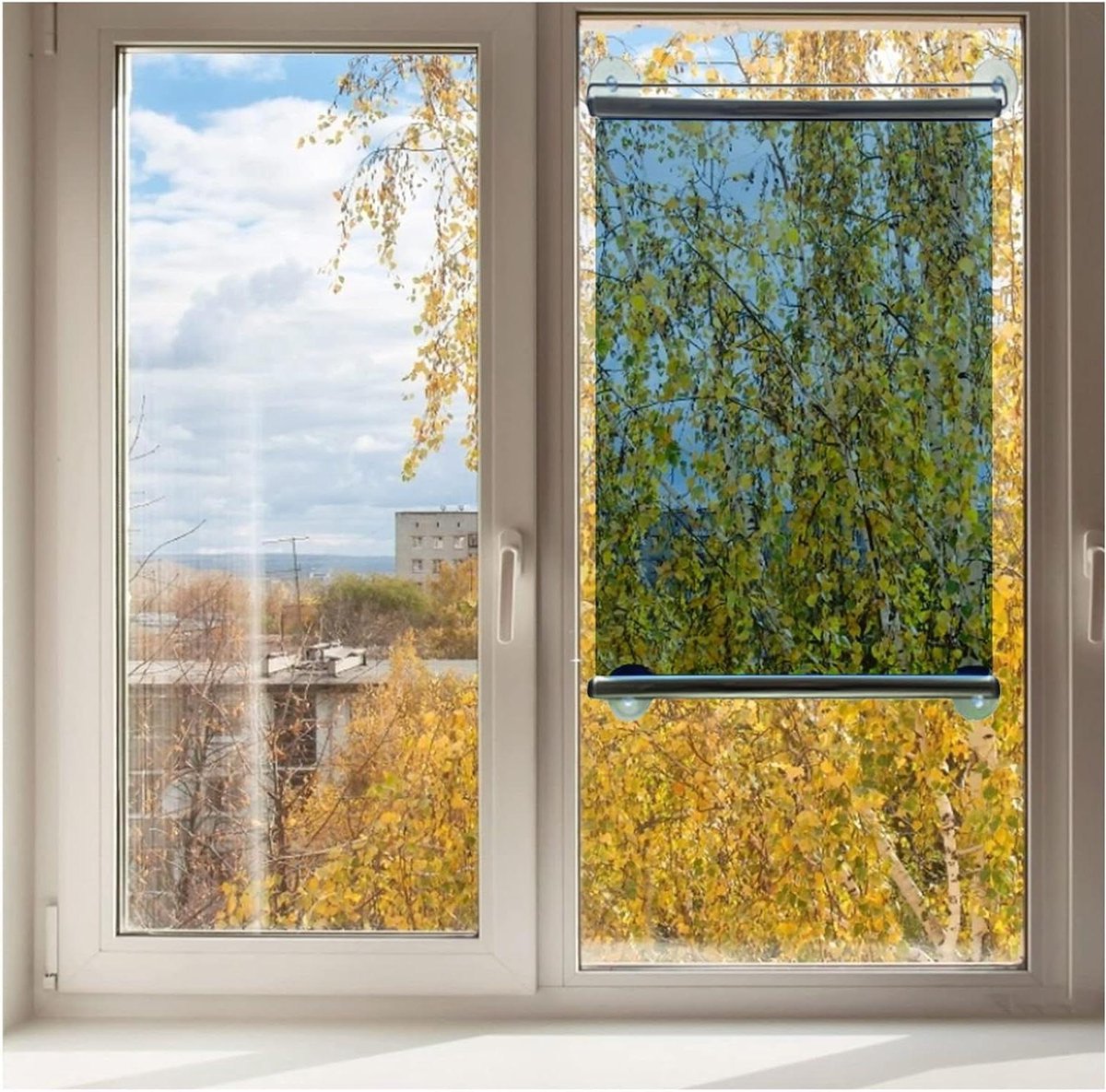 Oprolbare Rolgordijnen - Zuignap Gordijn - Warmte Regulering - Ponsvrije Bevestiging - 103