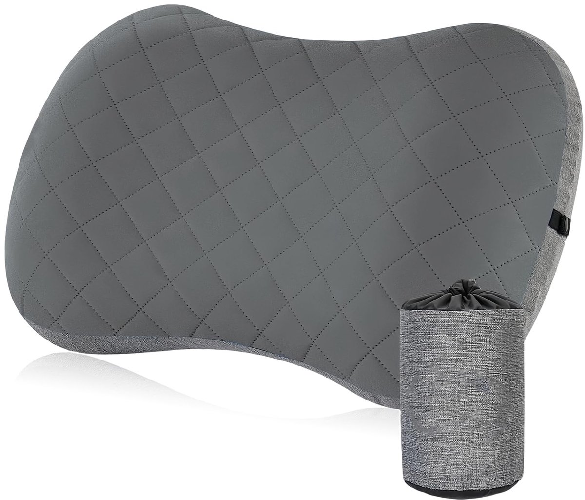Dailygoods- Opblaasbaar Kussen - Duurzaam TPU - Lichtgewicht - Opvouwbaar - Campingkussen - Reiskussen - Met Draagtas - Reiscomfortkussen