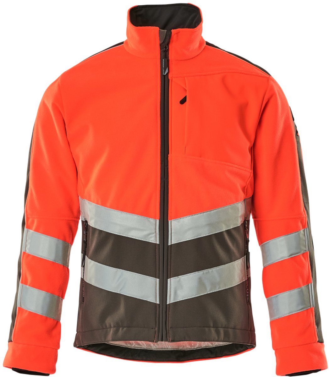 Mascot Safe Supreme Fleece jas 15503-259 - hi-vis rood/donkerantraciet - S