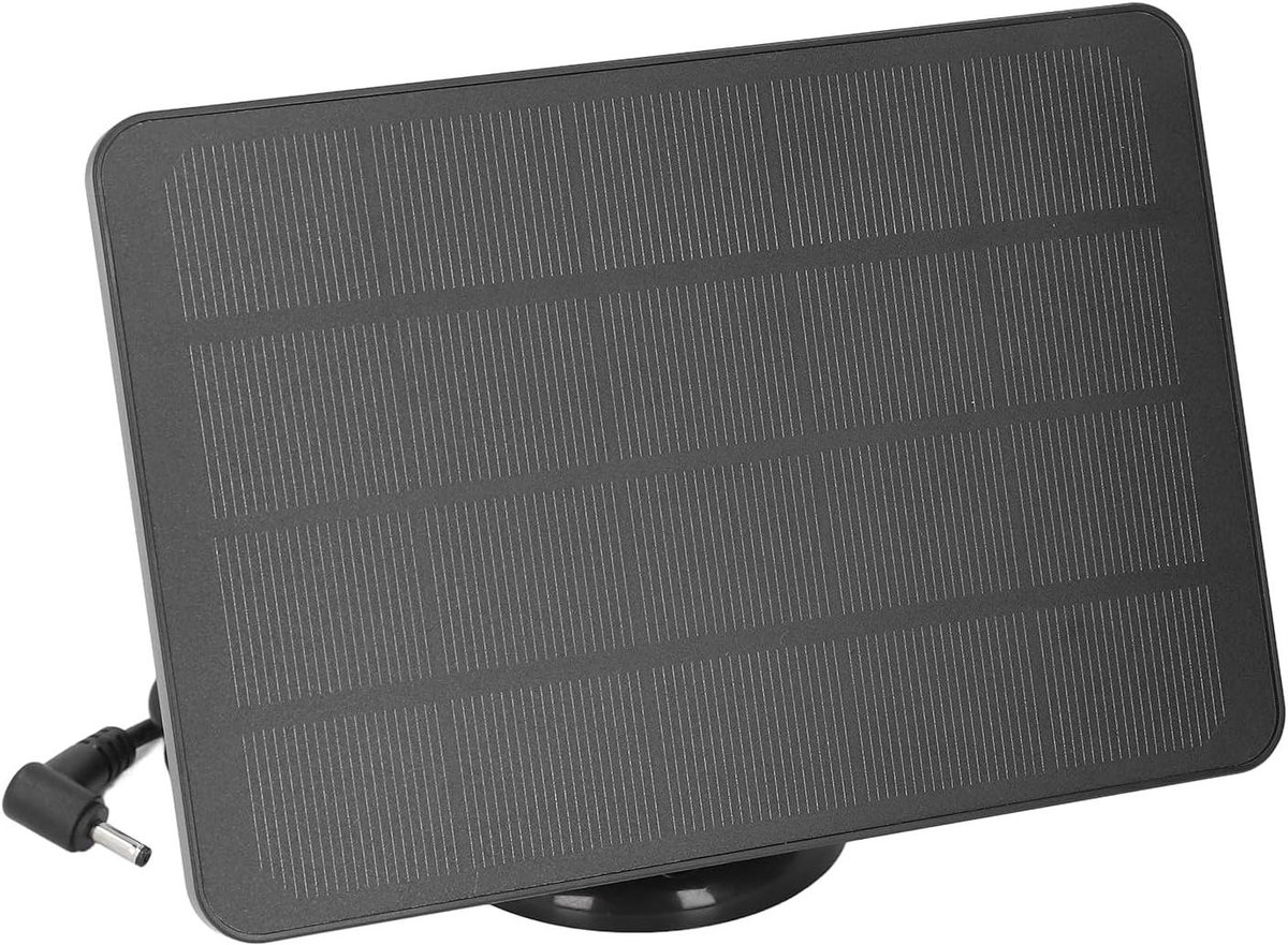Zonnepaneel Oplader - Draagbaar Paneel - Camera Voeden - IP65 Waterdicht - 10W Vermogen - Zwart