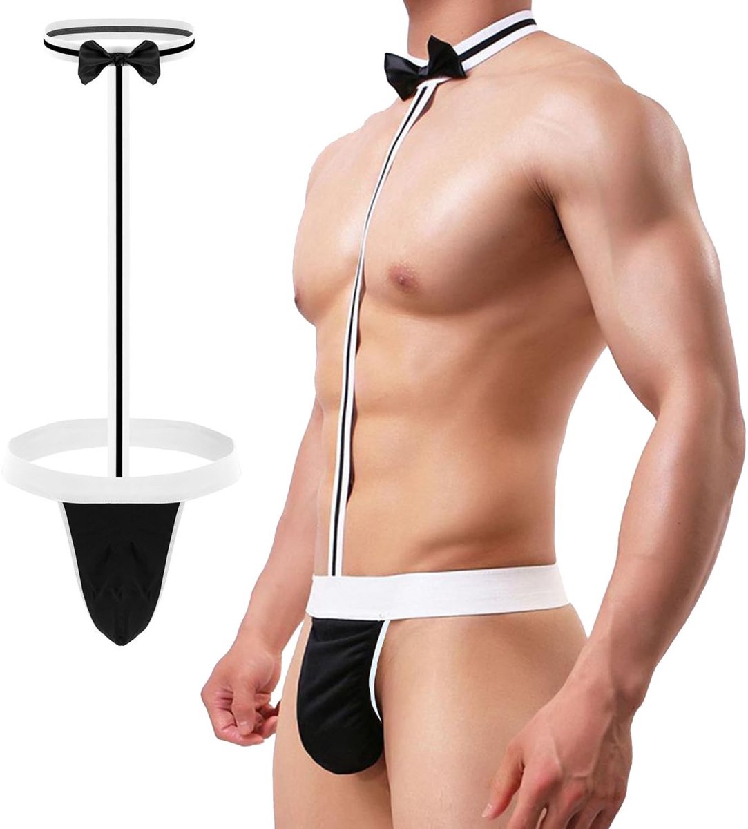 Dailygoods- Mankini - Sexy Herenondergoed - Tanga met Bandjes - Nauwsluitend - Lichtgewicht - Zacht en Comfortabel