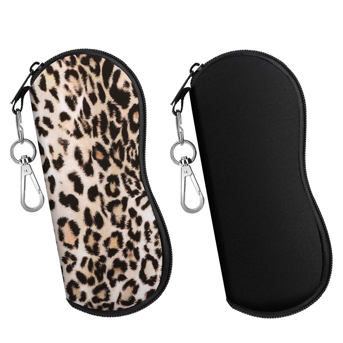 Dailygoods- Brilcase Ultra Licht - Neopreen Brillenhoes - Zippered Design - Draagtas voor Bril - Beschermende Brillenetui - Met Carabiner