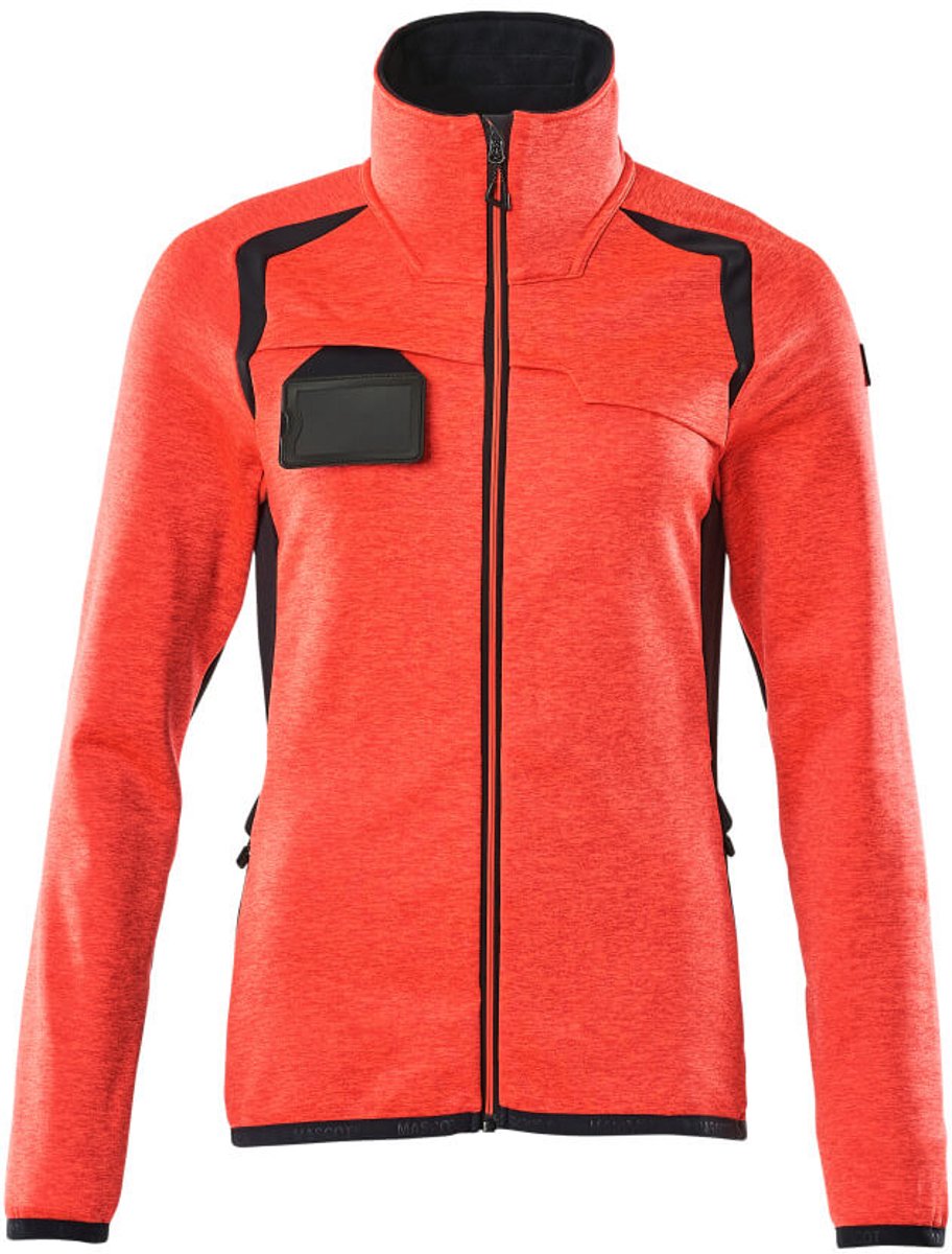 Mascot Accelerate Safe Fleecetrui met rits 19453-316 - hi-vis rood/donkermarine - S