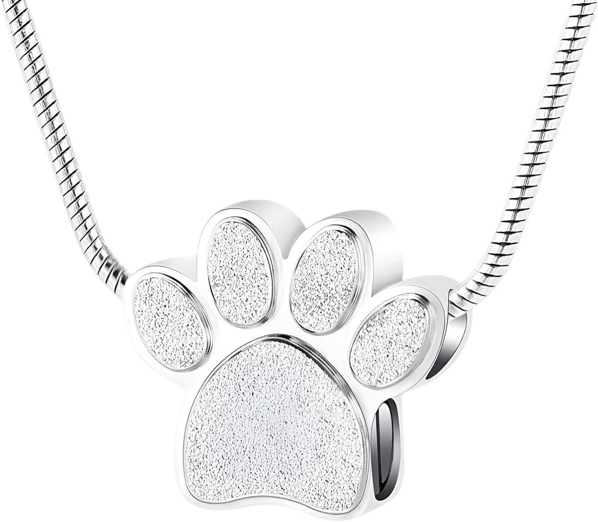 Dierenpoot Ketting - Huisdier Bedel - Persoonlijke Stijl - 925 Sterling Zilver - 1x1x1 cm - Zilverkleurig