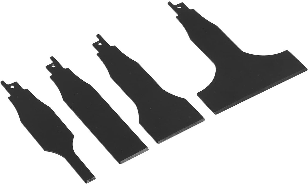 Dailygoods- Reciprozaagschrapermesset 4-delig - Hoog Koolstofstaal - Efficiënte Reiniging - Diverse Bladgroottes - Geschikt voor de meeste Merken - Slijtvast en Nauwkeurig - Reinigingsset