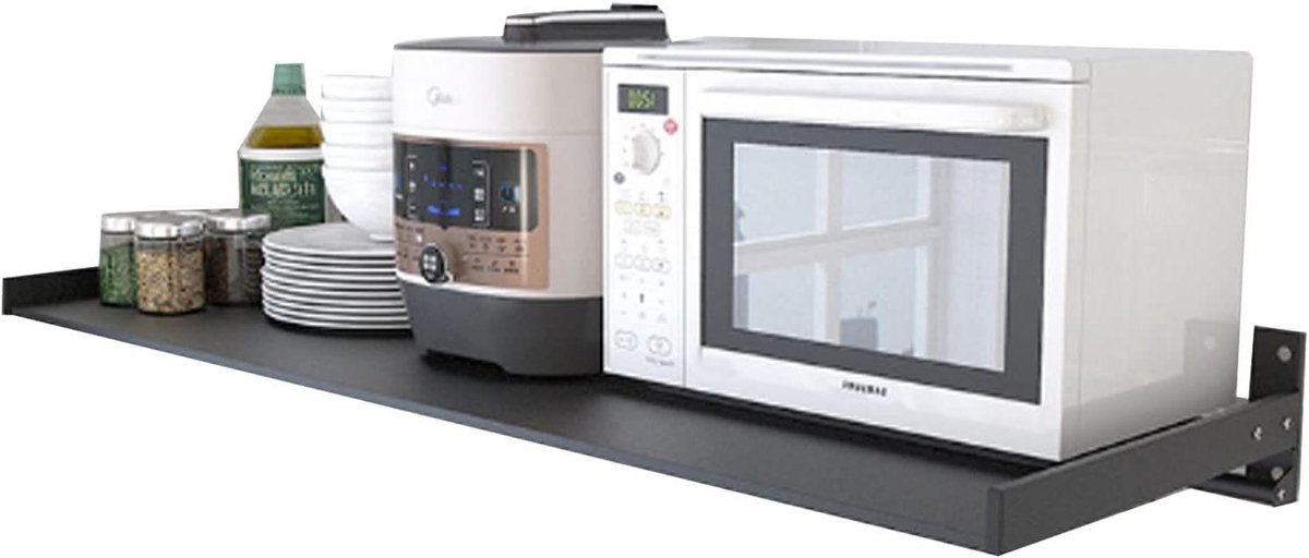 Magnetron Opbergrek - Keukenplank - Keuken Organiseren - Roestvrij Staal - 60-120 cm - Zilver