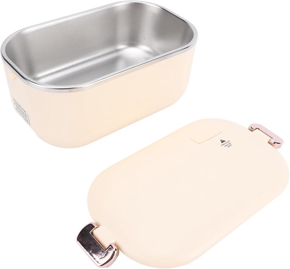 Elektrische Lunchbox - Voedsel Warmer - Warme Maaltijd Onderweg - Lekbestendig Ontwerp - 1 Liter Capaciteit - Zilver