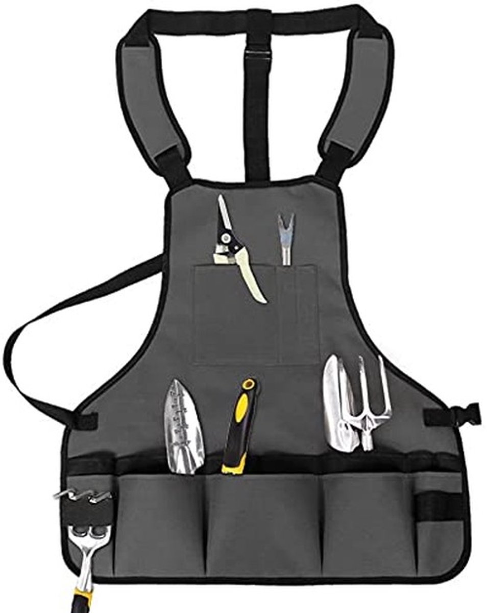 Dailygoods- Gereedschapsschort Heavy Duty - 16 Gereedschapszakken - Verstelbare Schouderbanden - Waterdichte Oxford-Stof - Duurzaam - Voor Monteurs/Tuinmannen - Werkschort