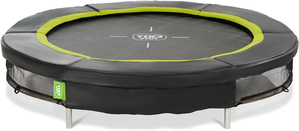 Grondtrampoline Rond - Inbouw trampoline - Buiten sporten - Lage grondinstallatie - 183 cm - Zwart