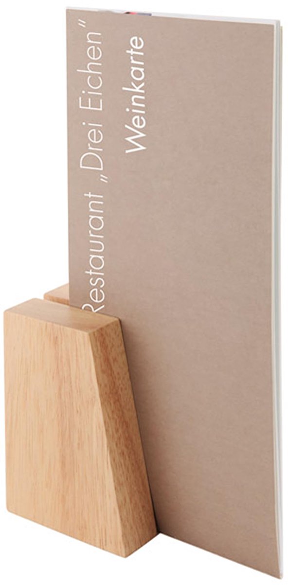 APS Kaartenhouder 2-delig - houten menukaarthouders - staand en liggend