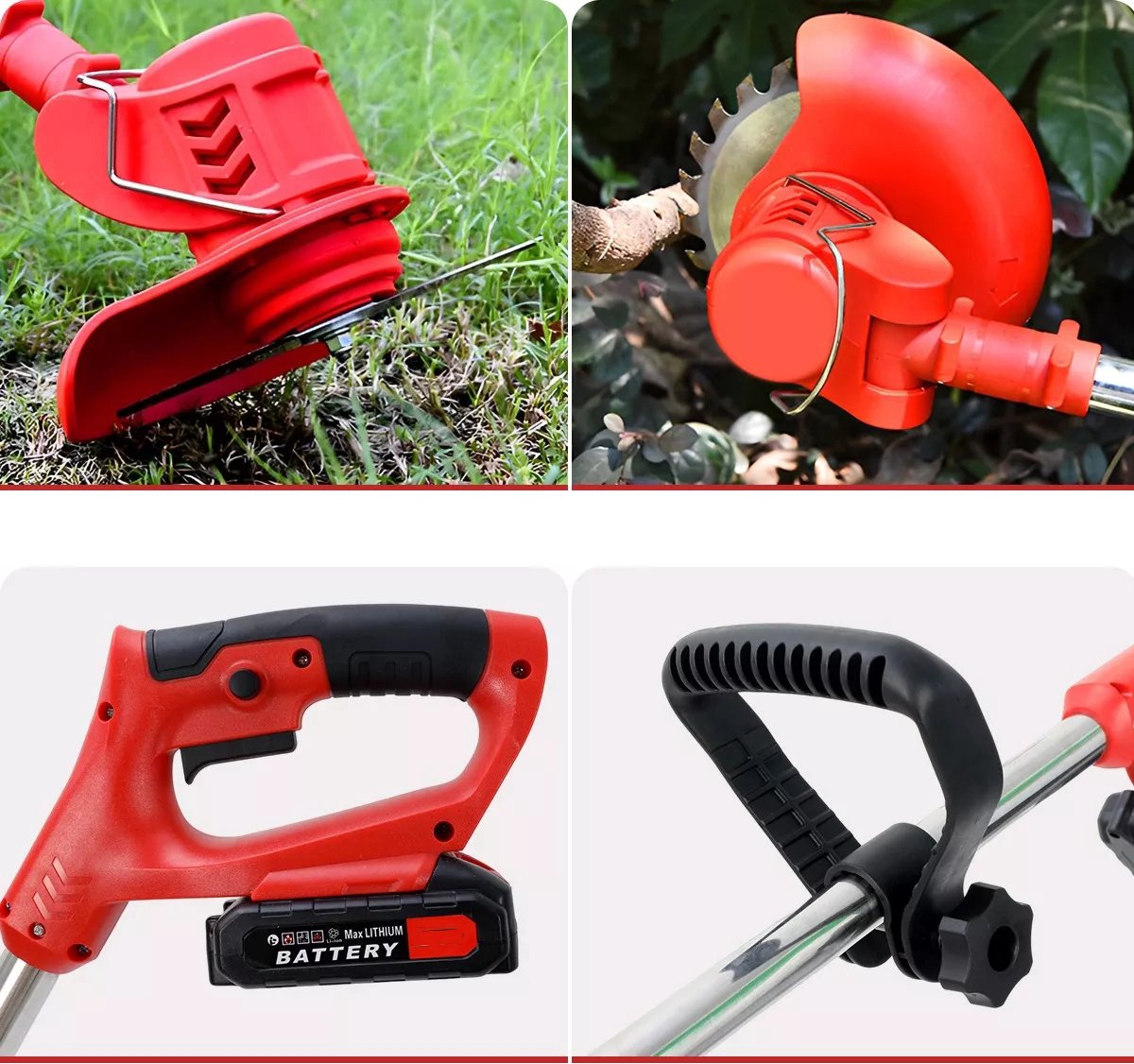 650w Grastrimmer/Kantennesnijder - Grasmaaier/Kantennesnijder Compact Gereedschap Voor Gazon - En Tuinwerk - Draadloze Draagbare Oplaadbare Grastrimmer – foto 2