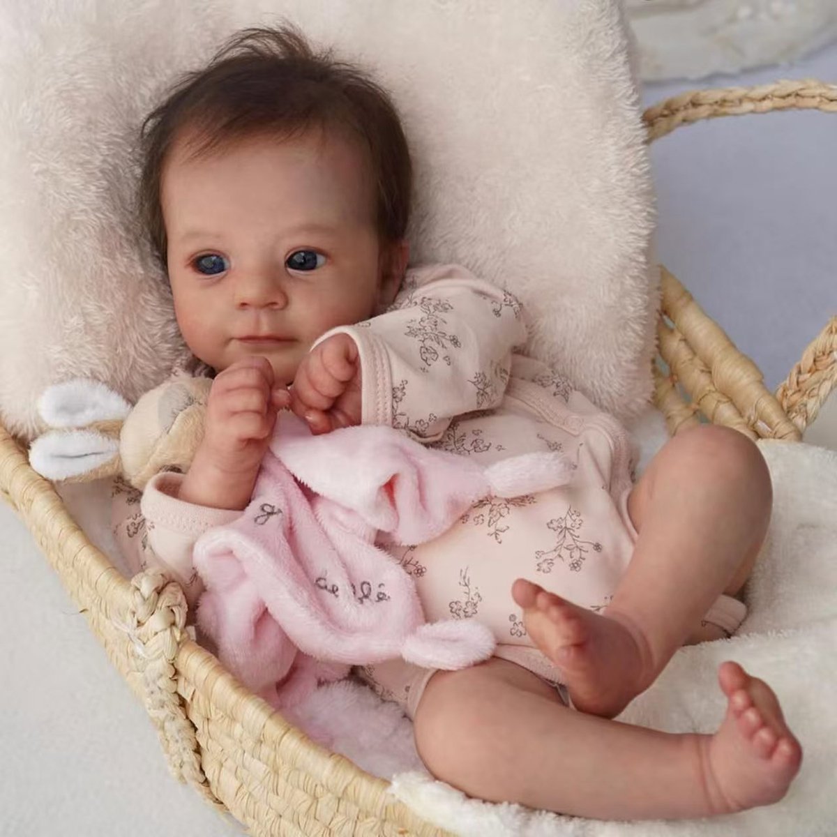 Ryoudavell - 18inch Levensechte Reborn Baby Pop Meisje - Volledig Lichaam Waterdicht ethyleen- Realistische Pasgeboren Speelgoedpop met Kleding en Accessoires