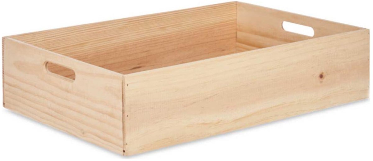 Giftdecor opbergkist Praag - 60 x 40 x 14 cm - hout - natuurlijke look