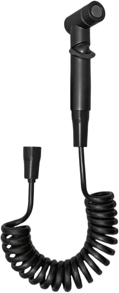 WC Douche Set - Bidet Sproeier - Persoonlijke Hygiëne - Dubbel Hoekventiel - G1/2in - Zwart