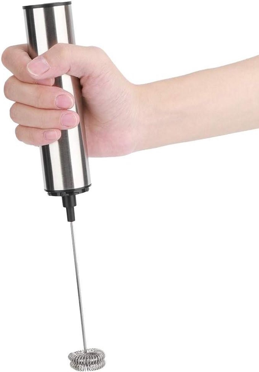 Elektrische Garde - Melkopschuimer - Koffie Maken - Dubbele Veer Kop - USB Oplaadbaar - Zilver
