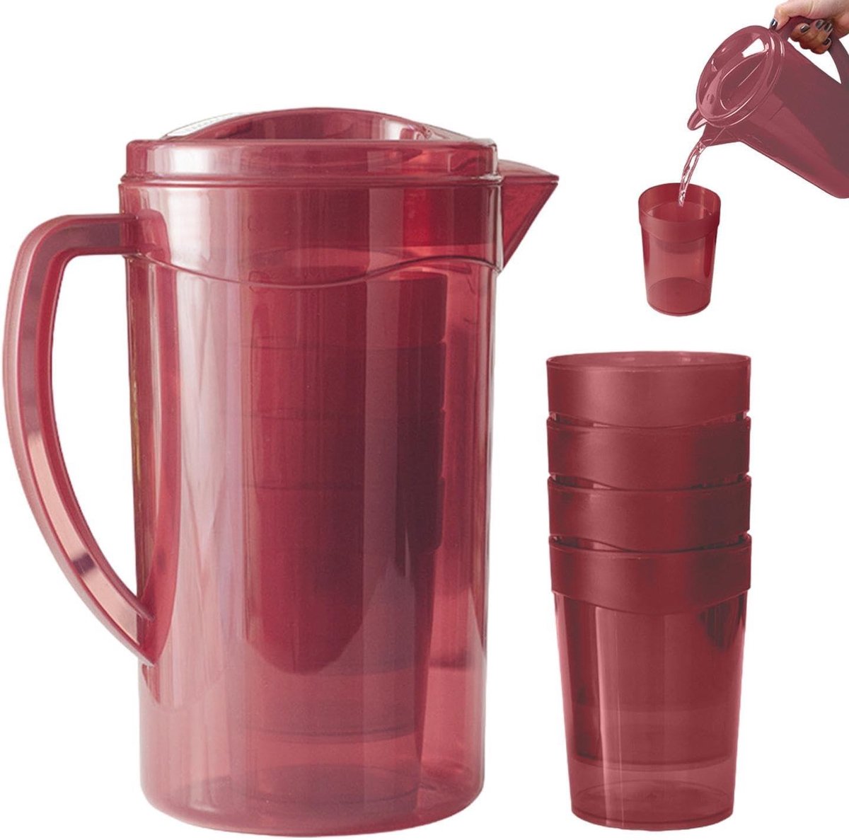 Koelkast Waterkan - Drankkan Karaf - Drank Serveren - Hittebestendig PP Materiaal - 2.3 Liter - Wit