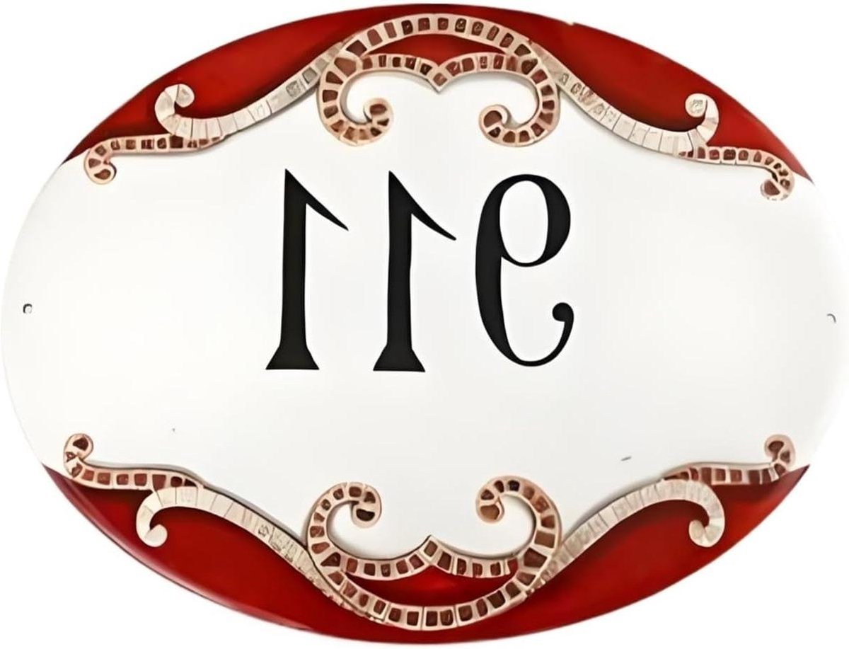 Huisnummer Bord - Adres Plaque - Tuin Decoratie - Moderne Stijl - 200mm x 150mm - Stijl 3