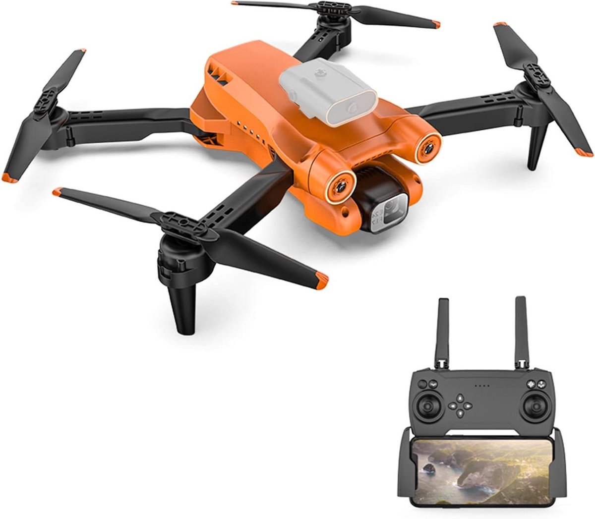 RC Drone - Vliegende Camera - Luchtopnames Maken - 4K Camera - 25x20x5.5 cm - Zwart