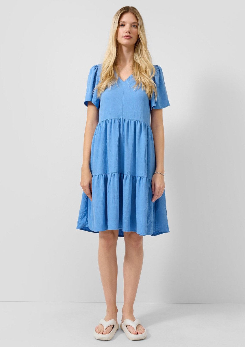 Q/S designed by - Dames jurk - Maat 38 - Vrouwen - blauw - Viscose