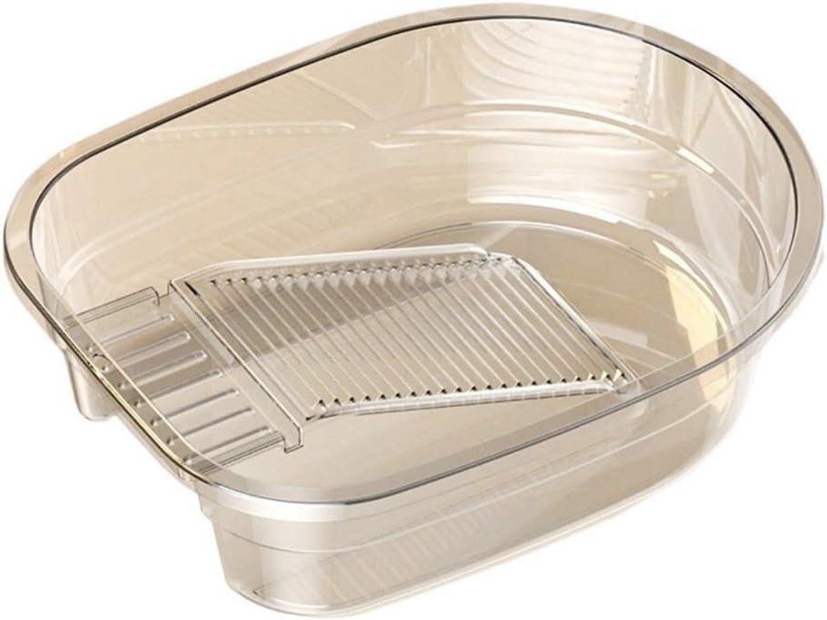 Wastobbe met wasbord Handwas tool Handmatig wassen Geïntegreerd ontwerp Compact Transparant