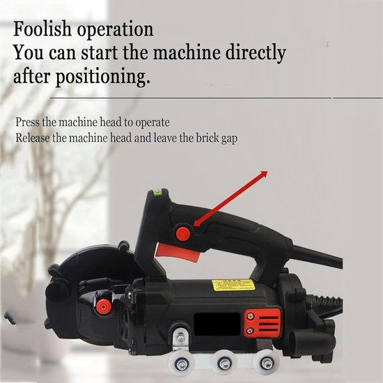 Tegelvoeg Reiniger - Voegmachine Elektrisch - Naden Reinigen - Ingebouwd Stofopvangapparaat - 30 CM - Grijs — afbeelding 5