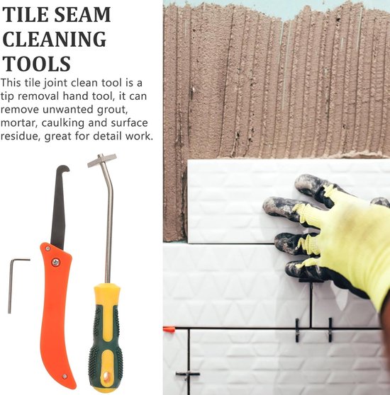 Tegels Voegenverwijderaar Kit - Kitverwijderaar Voegenkrabber - Kit en voegen verwijderen - Comfortabele Grip Precisie - 2 Stuks - Diverse kleuren — afbeelding 5