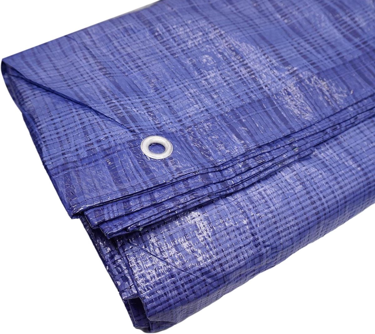 Waterdicht Dekzeil - Beschermhoes Zeil - Buiten Beschermen - Metalen Oogjes - 8 x 10 meter - Blauw