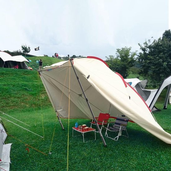 Telescopische stangen - Tentstokken uitschuifbaar - Kamperen en outdoor - Unieke siliconen kap - Tot 250 cm - Zwart — afbeelding 5