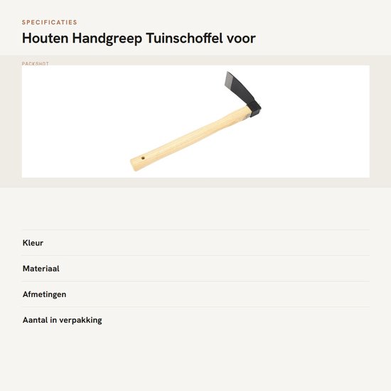 Solidchoice- Schoffel Ergonomisch Houten Handgreep - Tuingereedschap - Graafschop - Lichtgewicht - Robuust - Comfortabele Grip van Solidchoice — afbeelding 2