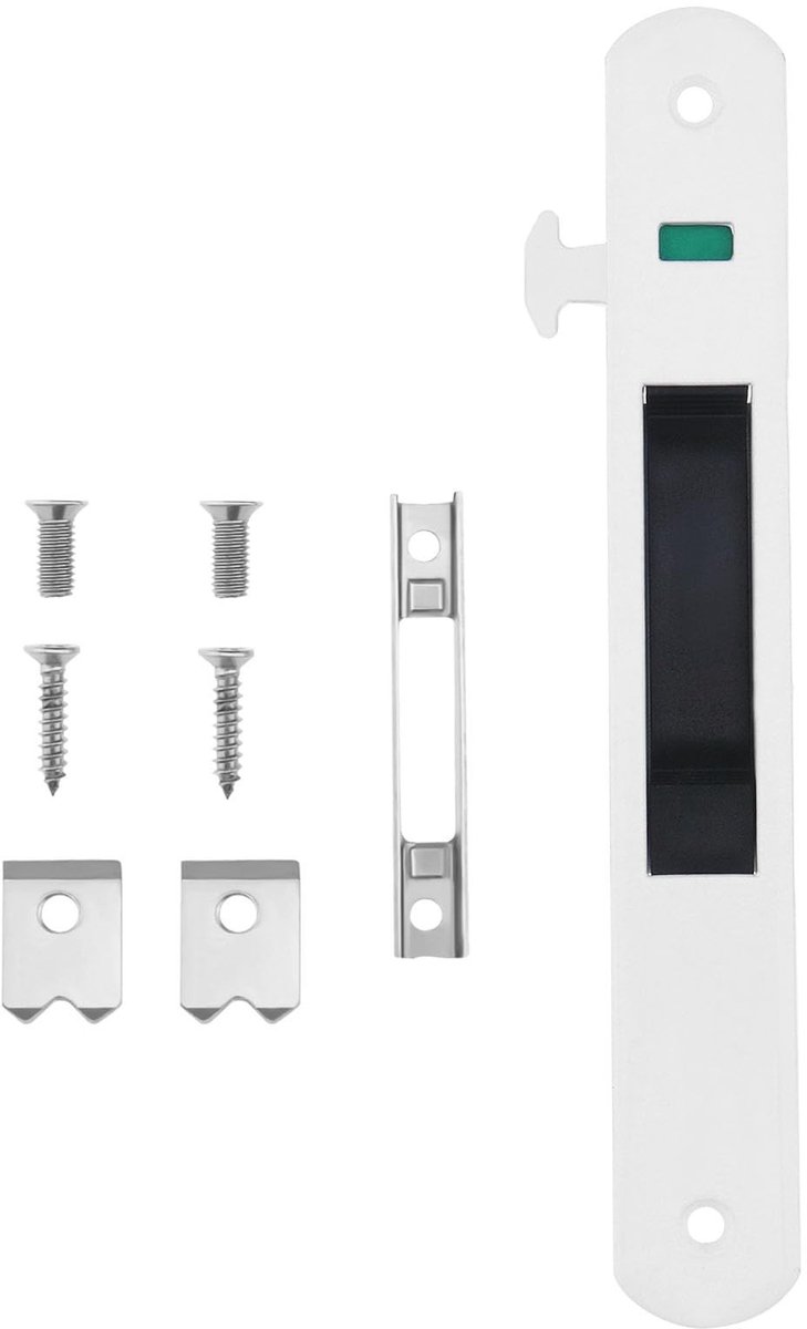 Dailygoods- Schuifdeurslot Complete Set - Glazen Schuifdeuren - U-Beugel - Haakslot - Zinklegering - 28mm Slot - Eenvoudige Installatie - Glazen Schuifdeur Slot