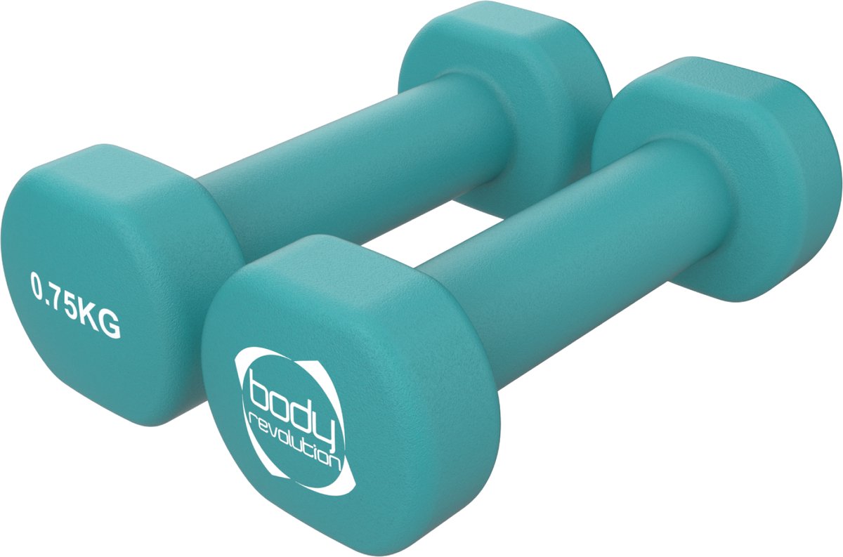 Neopreen dumbbells 2 × 0,75 kg antislip voor thuisfitness